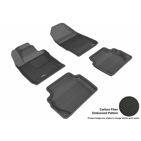 U-Ace 3D Maxpider All 2 Row Custom Fit Kagu Black Floor Mat for 2011-2016 HB Ford Fiesta Models L1FR08001509